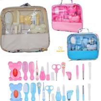 Kit Higiene Para Bebês Completo 14 Peças na Cor Azul