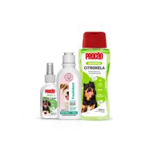 Kit Higiene Pet Banho Colônia Shampoo Fresh Dent Procão