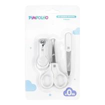 Kit Higiene Pimpolho Manicure do Bebe 3 Peças Branco Cuidados Com O Bebê RN Kit Higiene Pimpolho Manicure do Bebe 3 Peças Branco Cuidados Com O Bebê RN
