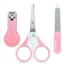 Kit Higiene Pimpolho Manicure do Bebe 3 Peças Rosa/Azul/Cinza/Branco Kit Higiene Pimpolho Manicure do Bebe 3 Peças Rosa/Azul/Cinza/Branco