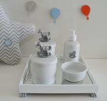 Kit Higiene Porcelana Bebê Banho Cuidado Quarto K014 Cavalo - Ciranda Arte Criativa