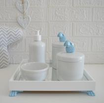 Kit Higiene Porcelana Bebê Banho Cuidado Quarto K014 Ovelha