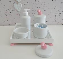 Kit Higiene Porcelana Bebê Banho Cuidado Quarto K014 Ovelha