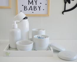 Kit Higiene Porcelana Bebê Banho Cuidados K011 Estrela