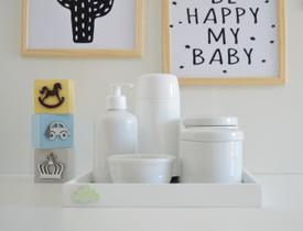 Kit Higiene Porcelana Bebê Banho Cuidados K011 Nuvem - Ciranda Arte Criativa