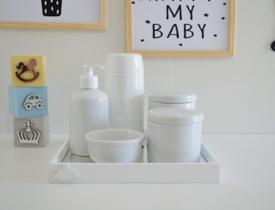 Kit Higiene Porcelana Bebê Banho Cuidados K011 Nuvem