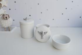Kit Higiene Porcelana Bebê Moderno Quarto Banho K015 Divino