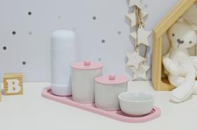 Kit Higiene Porcelana Bebê Moderno Térmica Bandeja K200 - Ciranda Arte Criativa
