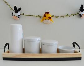 Kit Higiene Porcelana Bebê Pinus C/alça Faixa K158 - Ciranda Arte Criativa