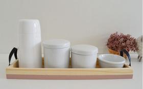 Kit Higiene Porcelana Bebê Pinus C/alça Faixa K158 - Ciranda Arte Criativa