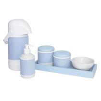 Kit Higiene Slim Azul Garrafa Grande Capa Azul Bebê Quarto Bebê Menino