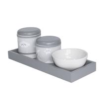 Kit Higiene Slim Cinza Capa Chuva de Amor Cinza Quarto Bebê Infantil Unissex Kit Higiene Slim Cinza Capa Chuva de Amor Cinza Quarto Bebê Infantil Unissex