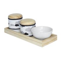 Kit Higiene Slim Pinus Capa Nuvem Black Quarto Bebê Unissex