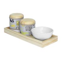 Kit Higiene Slim Pinus Capa Safári Quarto Bebê Menina Menino