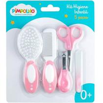Kit Higiene UNHA Bebe 5 Peças com Pente Escova Cabelo Pimpolho