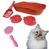 Kit Higiênico Caixa De Areia E Escova Rasqueadeira Kit Higiênico Caixa De Areia E Escova Rasqueadeira