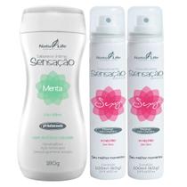 Kit Higienização Íntima: Sabonete Sensação + 2 Desodorante Morango com Chantilly Sensação Sexy