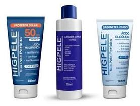 Kit Higpele + Protetor Solar Fps 50 + Sabonete Líquido Glico