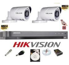 Kit Hikvision 2 Cam Full Hd 1080p Dvr 4 7204 Turbo Hd C/ Hd