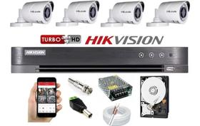 Kit Hikvision 4 Cam Hilook Fullhd E Dvr 04ch K1 Turbo Hd 1tb