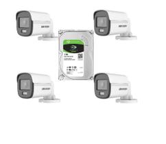 Kit Hikvision Colorvu Ds-2ce10df0t-pf 2,8mm + Hd 1tb