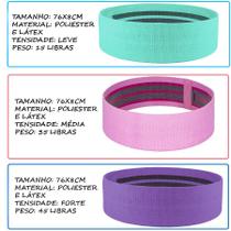 Kit Hip Band faixas Elásticas Gold Sports Athlete - Leve/Média/Forte Kit Hip Band faixas Elásticas Gold Sports Athlete - Leve/Média/Forte