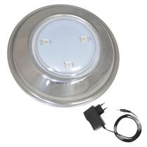 Kit Hiper Led 6W Luz Azul Inox 316L E Fonte 1A Kit Hiper Led 6W Luz Azul Inox 316L E Fonte 1A