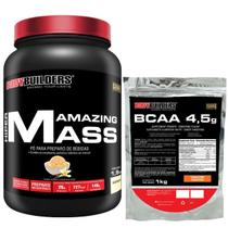 Kit Hipercalórico Amazing Mass 1,5Kg + BCAA 4.5 1kg - Bodybuilders