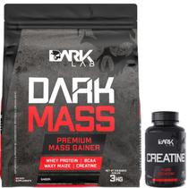 Kit Hipercalórico Dark Mass 3kg + Creatina Pura Monohidrata 120 Caps Dark Lab Kit Hipercalórico Dark Mass 3kg + Creatina Pura Monohidrata 120 Caps Dark Lab