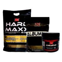 Kit Hipercalórico Hard Maxx 19000 + Albumina 1 kg + Creatina 300g X-lab