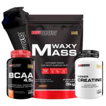 Kit Hipercalórico Waxy Mass 3Kg+ Bcaa 4,5 100G