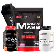 Kit Hipercalórico Waxy Mass 3Kg+ Bcaa 4,5 100G