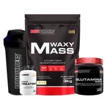 Kit Hipercalórico Waxy Mass 3kg + Glutamina 300g + Power Creatina 100g + Coqueteleira - Bodybuilders Kit Hipercalórico Waxy Mass 3kg + Glutamina 300g + Power Creatina 100g + Coqueteleira - Bodybuilders
