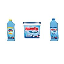 Kit Hipoclor 2,5Kg Hidroall Algicida Manutenção E HidroFloc 1L