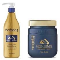 Kit Hobety Banho De Ouro Shampoo 750Ml + Mascara 750Gr
