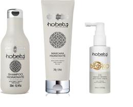 Kit Hobety Bifásico+Shampoo 300ml E Máscara Hidratante 240gr