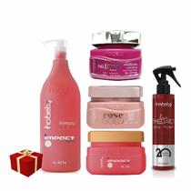 Kit Hobety Cronograma Capilar 5 Produtos Com Liso Imediato