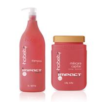 Kit Hobety Impact Morango Shampoo 1,5L+Mascara 1,250Kg Kit Hobety Impact Morango Shampoo 1,5L+Mascara 1,250Kg