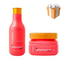 Kit Hobety Impact Morango Shampoo 300ml+Mascara 300g