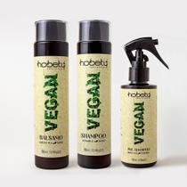Kit Hobety Linha Vegan Limpeza Nutrição Shampoo Pré-Shampoo Bálsamo