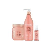 Kit Hobety Rose Gold Shampoo 750Ml Mascara 750Gr Serum 60Ml