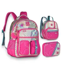 Kit Holografica Shine Mochila de Costas + Lancheira + Estojo Rebecca Bonbon - Clio Style