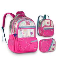 Kit Holografica Shine Mochila de Costas + Lancheira + Estojo Rebecca Bonbon - Clio Style Kit Holografica Shine Mochila de Costas + Lancheira + Estojo Rebecca Bonbon - Clio Style