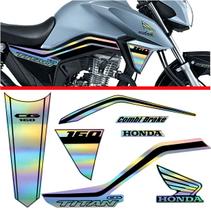 Kit Holográfico para Moto Honda CG Titan 160 anos 2018 a 2020 PRETO