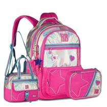 Kit Holográfico Rebeca Bonbon Mochila Com Lancheira E Estojo Kit Holográfico Rebeca Bonbon Mochila Com Lancheira E Estojo
