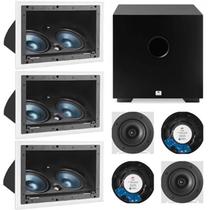 Kit Home 7.1 AAT - 3 cxs LCR A100+ 4cxs NQ6 100+ Sub Cube 8