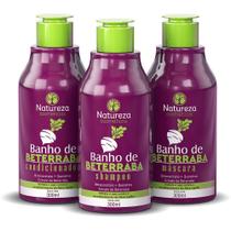 Kit Home Care Beterraba 3X300ml Natureza Cosméticos Kit Home Care Beterraba 3X300ml Natureza Cosméticos