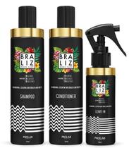 Kit home care braliz prolab com shampoo 300 ml + condicionador 300 ml + leave 100 ml Kit home care braliz prolab com shampoo 300 ml + condicionador 300 ml + leave 100 ml