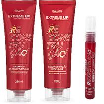 Kit Home Care Extreme Up 3 itens:Shampoo 280ml+Reconstrução 250ml+ Blinda Fios 30ml