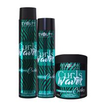 Kit home care para cachos curls and waves - evolpy liss Kit home care para cachos curls and waves - evolpy liss